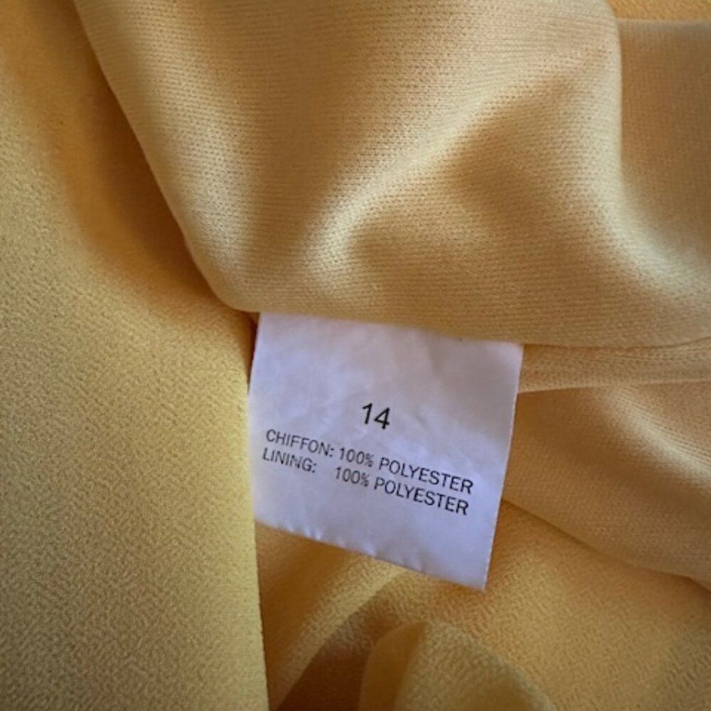 TFNC London Vibrant Yellow Dress   8547  Size 14 - Picture 11 of 13